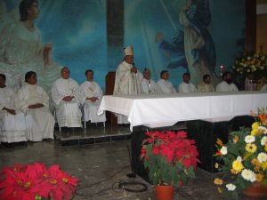 El la Homilía el Señor Obispo presentó la figura del Beato Juan Bautista Scalabrini.