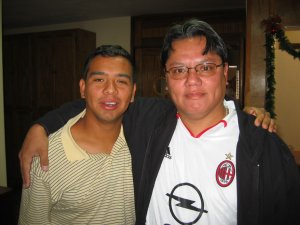 El Padre Chan con el Seminarista Sergio.