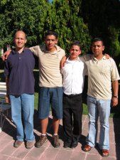 Seminaristas que apoyaron en la Convivencia: Juan Francisco, Edgar, Gustavo y Sergio.